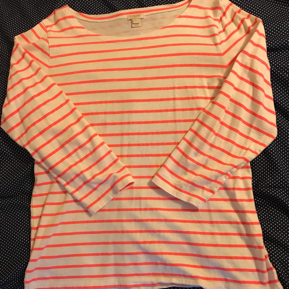 J. Crew Stripped Boatneck Top